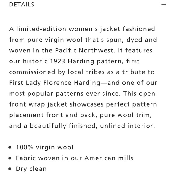 Pendleton Women’s Wrap Jacket Coat Southwestern Aztec Wool Limited Edition - Picture 8 of 9